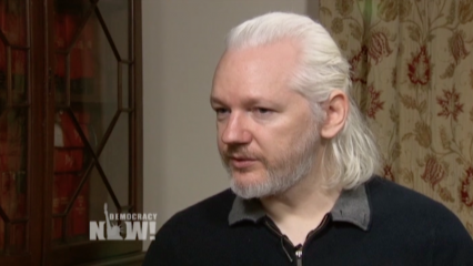 Posterframe von WikiLeaks Gründer Julian Assange