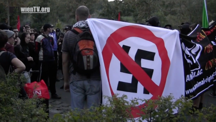 Posterframe von wienTV.org: Neofaschistischen Fackelmarsch am Kahlenberg verhindern