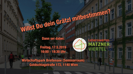 Posterframe von Trailer Info-Veranstaltung Begegnung in der Goldschlagstraße